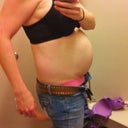 Before- sucking it in as much as I could.