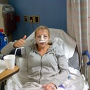 Recovery room! Hilarious because I look totally drugged up and miserable, but I was actually feeling good!
