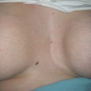 Laying down, you can tell which is more full
