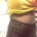 With my pants up