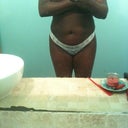 6 weeks post op - front.  Stomach a little flatter, lots of swelling.  Waiting patiently for those sides to dip!