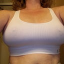 Cheap sports bra from Wal-Mart that is very comfortable and PS said was perfect amount of support.
