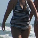 Bathing suit body before...not so good in the mid section.