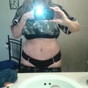 Not as swollen and pretty excited about my new belly button... :o)