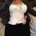 Post Op Day 1 in bed with binder and drains