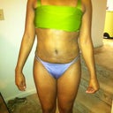 2 weeks.  still swollen and with some bumps but greater definition and shape.