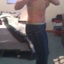 Jeans!! (Notice the bent knees.. Still no standing up straight)