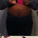 Another front view....see how the belly is tucked into my pants