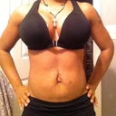 In my new sports bra...need a smaller size now that swelling is going away a little bit