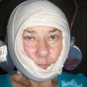 Surgery day with Drains in    This saved me from brusing as much  I look like and Alienn\