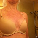 Another slightly padded Natori bra...the cup runs small so it actually fits and provides a bit of shape, especially to the right side.
