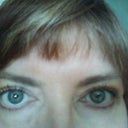 Wearing mascara for the first time since the surgery.  I also have Dermablend on my upper lids to hide the redness until it disappears on its own.  The lighting was weird, that's why one eye looks darker.