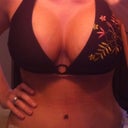 In a bikini top. Love the way they look