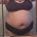 front pregnant looking belly!! gross!!!