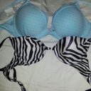 bottom: (before) 34A with looots of padding... top: (after) 36D with no padding!! so beyond happy!!