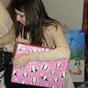 Before profile- opening Christmas presents last year.