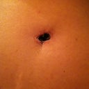 Belly button still scabbed