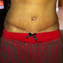 Again, look under my breasts. It is weird! It just drops into the "flat" zone.