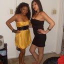 BEFORE - I'm on the right and I obviously had a severe case of Gumby butt.
