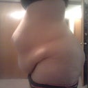 Another side view, belly hanging