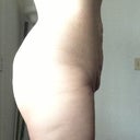 I'm sucking it in to get a better idea of how I might look after a tummy tuck :)) maybe with exercise my butt will round out?!?!