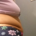 my tummy side view