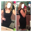 This dress is a 6. I could've taken it in in the waist at least 2 inches. It was so baggy. The photo on the right isn't how big my waist is. It's how baggy the dress is. Lol