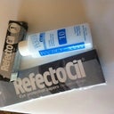 RefectoCil dye, developer and eye protection papers.