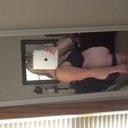 Side view, I never realized how pregnant I look. You can see the '"apron" hete too