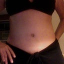 Front view at 6 weeks wearing low cut surfer pants. Very sexy indeed!