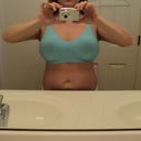 5 weeks, Bali bra #3484, very comfy, good medium support. Found em super cheap on ebay!