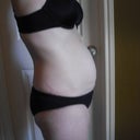 Side view. I look pregnant.