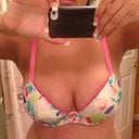36c cup non padded bra. I have some side boob but I love my new boobies. I just put it on for the pic. Still wearing bra Robles gave me. Going to Victoria secret soon!