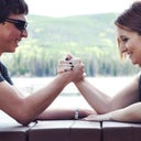 One of my (playful) engagement photos; also ruined by the nose haha