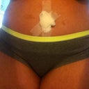 So this is me 4 weeks and 1 day to be exact.  I took the pic in the afternoon, so there should be swelling.  I can stop putting gauze, but as you can see the first kind of surgical tape irritated me :(
