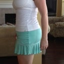 Post Op Day 33 - Tennis outfit - side view - still no bulges!