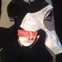 Danskin Bras from Walmart...sizes 34c 36 (for the little ones) and 36c for the gray/black one.  they fit snuggy...go atleast one size bigger.