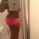 Compare: same boy shorts as in my "day before surgery" photo, just pink instead of green. C any difference?