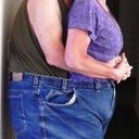 This is our after picture - we are in his pants - and still had room!!