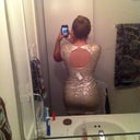 this dress makes it look smaller bc of the material