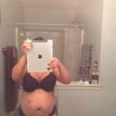 My Juice Belly (looks like I'm 5 months pregnant)