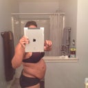 This is my side view - see how my tummy has started to hang.