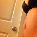 Sideways.  Letting it all hang which I never do.  I think I've learned to suck it in after my c-sections.