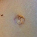 Me stretching my belly button down
