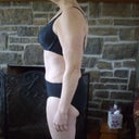 side view, still some swelling.  Breasts still aren't real small, but so much smaller than befor and higher :-)))