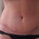 Here is my week 5 front pic.  I'm liking this better than last week.  I really think I had some swelling or something last week that made my stomach look weird..