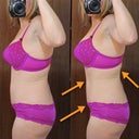 So what hubby, maybe I am being vain but I want the upper ab definition seen in my PO Day 11 sucking it in picture.