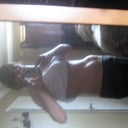 side view with pants over it..