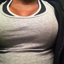 After: Wearing the foam sports bra from Walmart.