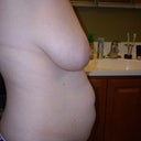 Side view- always seem to look pregnant no matter how much weight I lose.